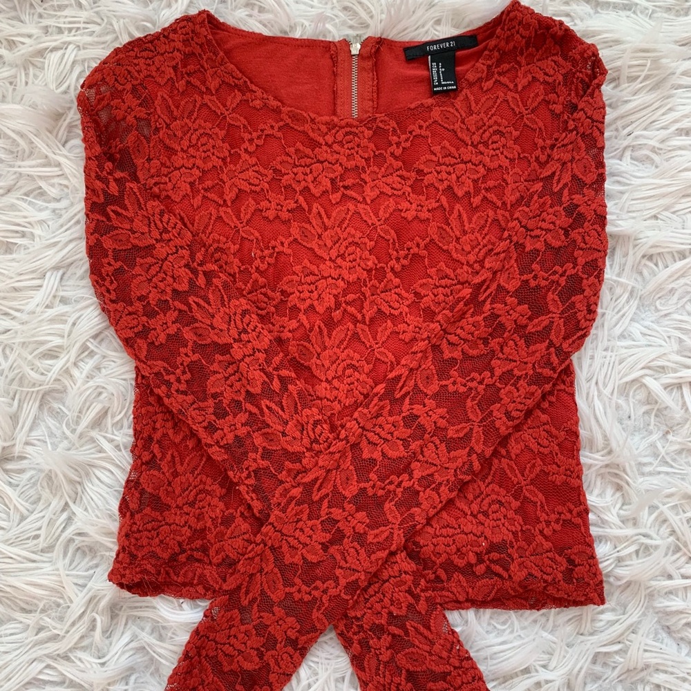 Forever 21 long sleeve crop top